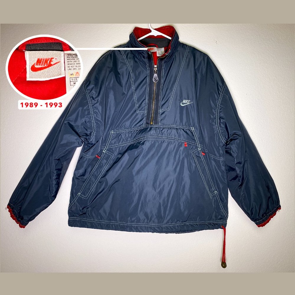 Nike Vintage Windbreaker (Rare) Late 80's - Early 90's (Gray Tag) Size M.